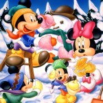 Mickey Mouse and Family Christmas Wallpaper