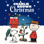 Snoopy and Charlie Brown with the Tree Christmas Wallpaper