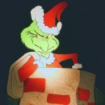 The Grinch in the Chimney Christmas Wallpaper