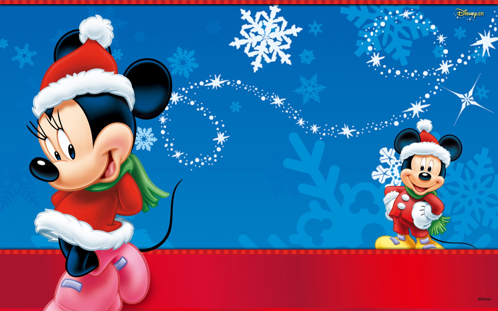 Mickey Loves Minnie Christmas Wallpaper – Christmas Cartoons