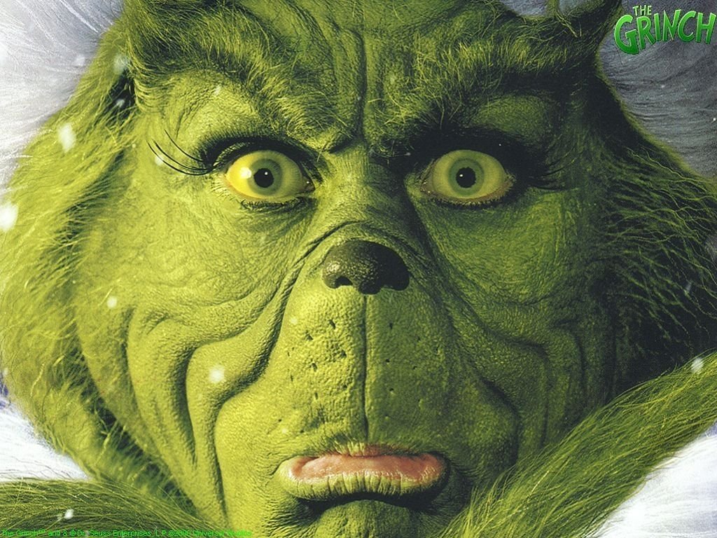 The Grinch Face Christmas Wallpaper - Christmas Cartoons