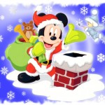 Mickey Mouse Santa Christmas Wallpaper