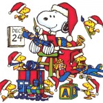 A Snoopy and Woodstock Christmas Wallpaper