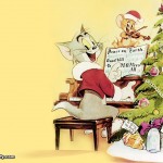 Tom and Jerry Christmas Wallpaper