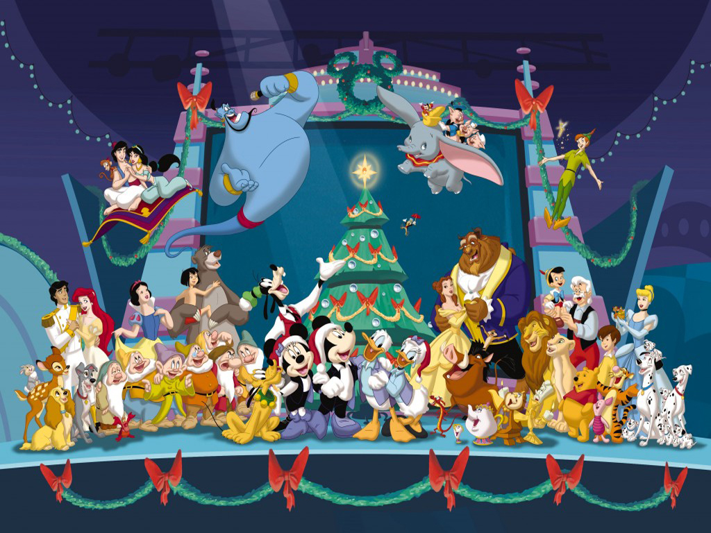 Disney Characters Christmas Wallpaper – Christmas Cartoons