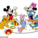 Christmas Scene with Mickey and the Gang Christmas Wallpaper