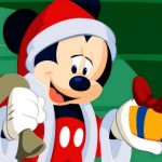 Mickey Mouse as Father Christmas Wallpaper