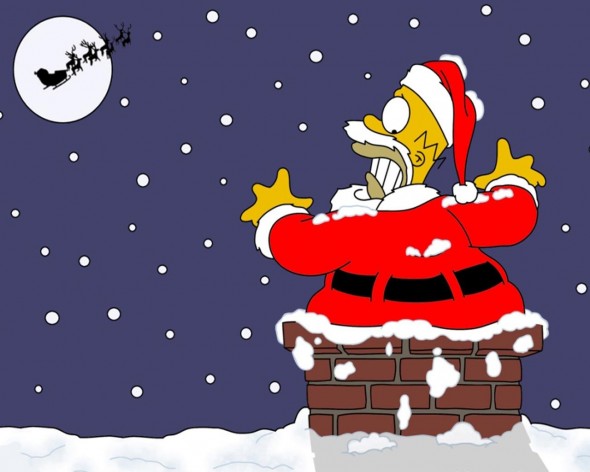 The Simpsons Christmas Wallpapers - Christmas Cartoons