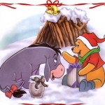Winnie the Pooh and Eeyore at Christmas Wallpaper